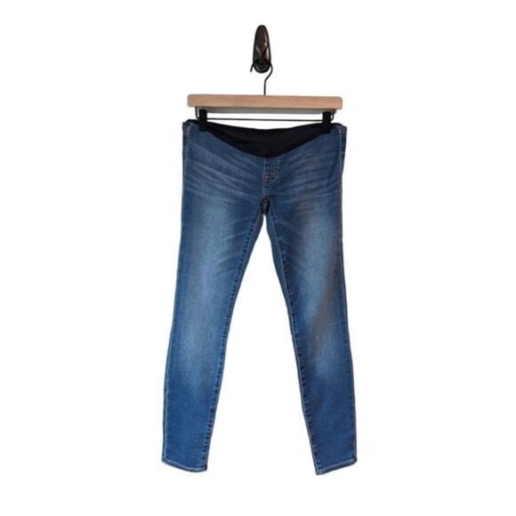 J. Crew Maternity Jeans 24 / 00 Signature Stretch Over Belly Preppy Medium Wash - Picture 1 of 6